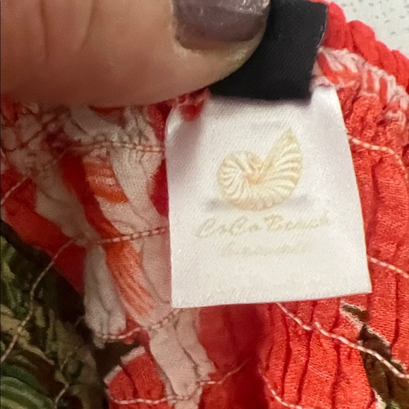 GOGO Orange & Yellow Hawaiian Floral 100% Rayon stretch in top size M used once - Picture 10 of 16